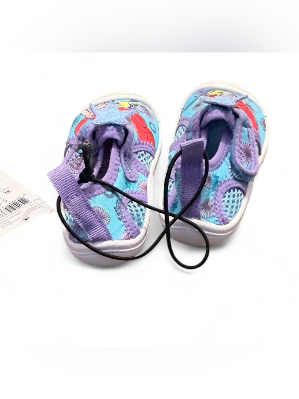 Little Mermaid Toddler Aqua Purple Mary Jane Shoes - Picture 3 of 4